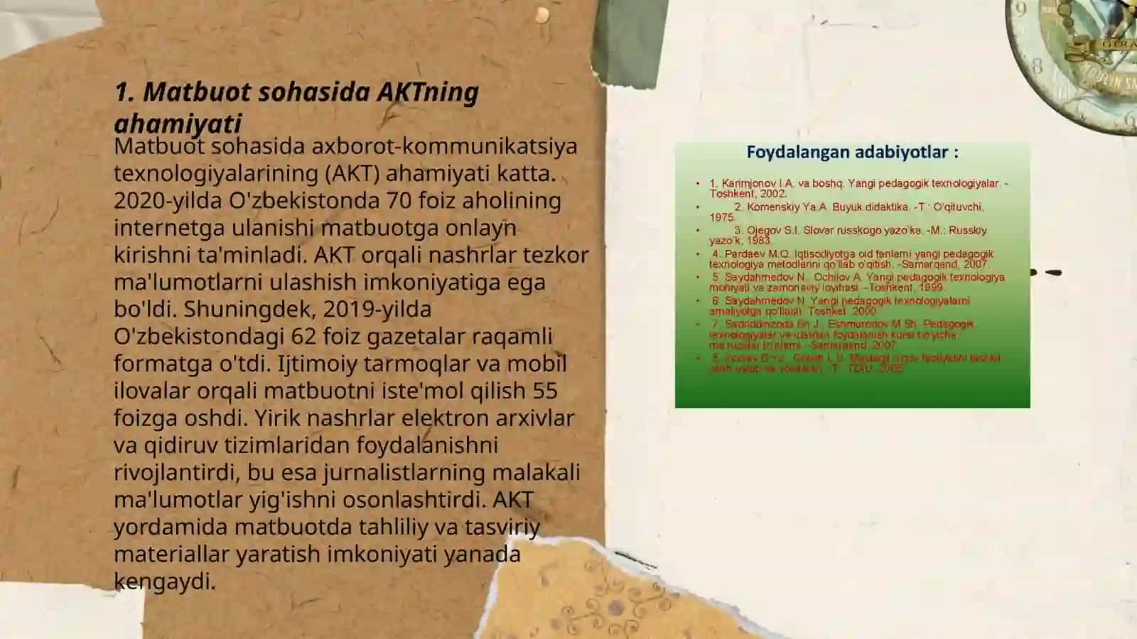 Matbuot sohasida AKT fanining mazmun mohiyati 3