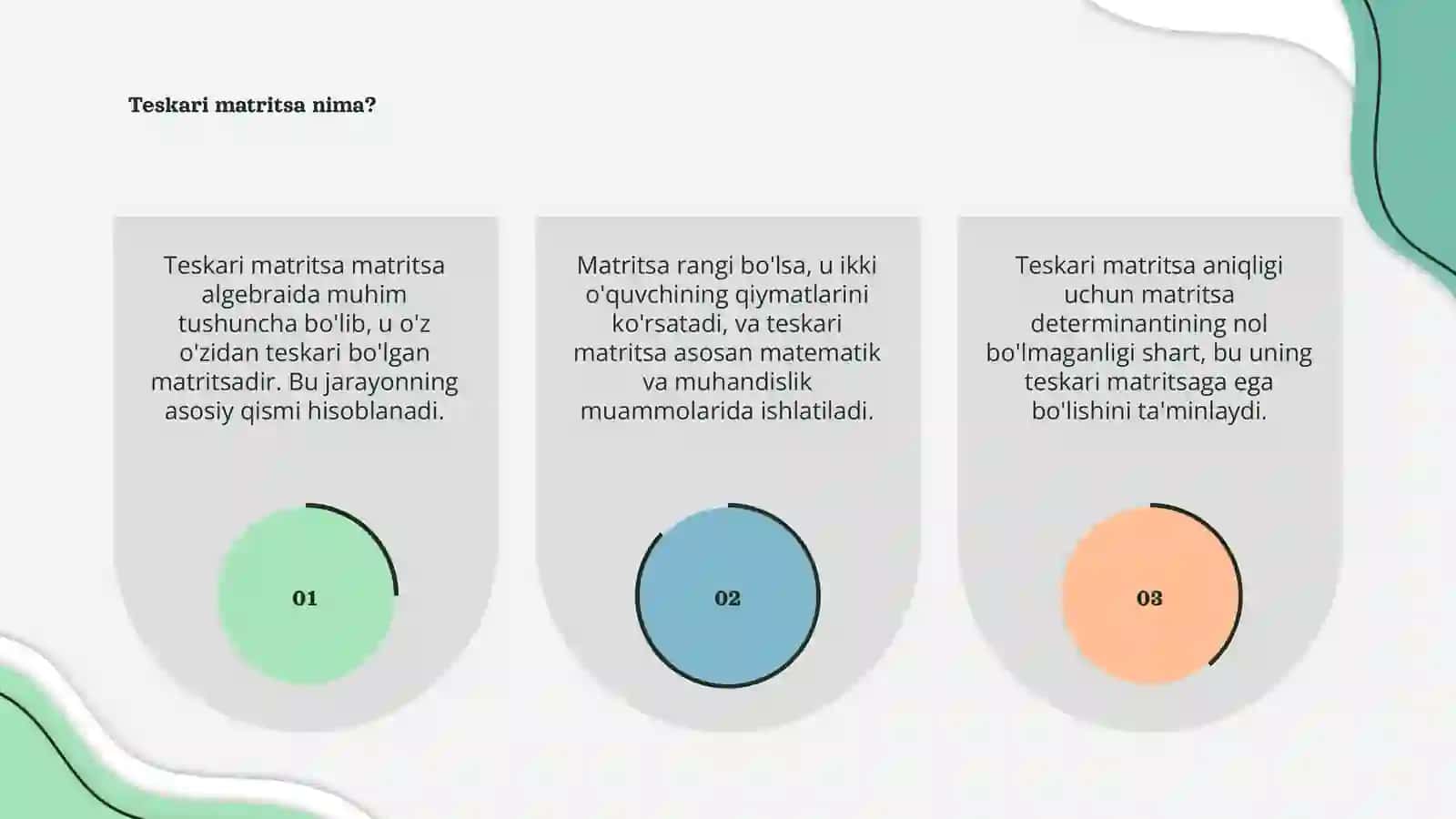 Teskari matritsa 3