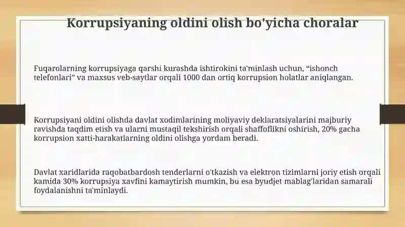 BMT Korrupsiyaga qarshi konvensiyasi 3