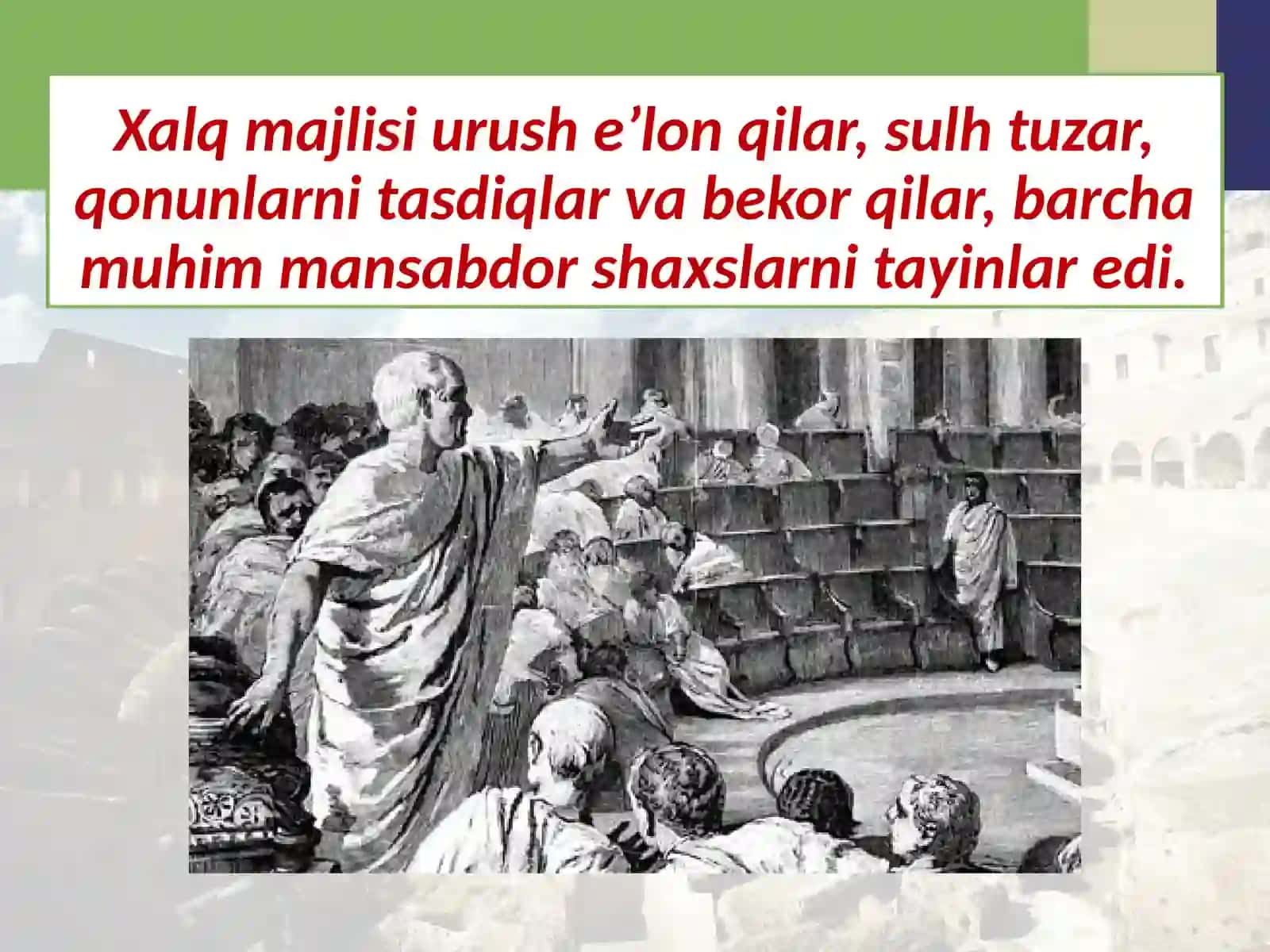 6-sinf Tarix fanidagi asosiy mavzu 3