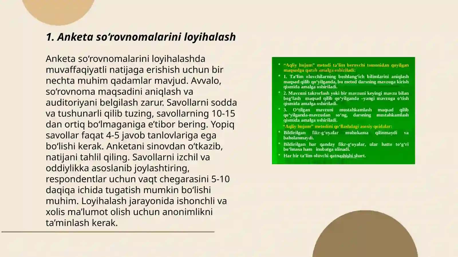 Anketa so'rovnomalarni tuzish, o'tkazish va statistik tahrir qilish 3