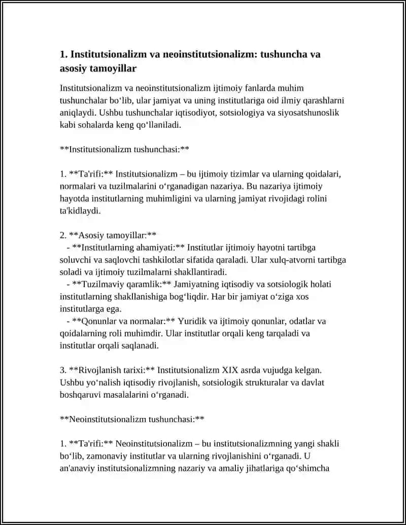 INSTITUTSIONALIZM VA NEOINSTITUTSIONALIZM 3