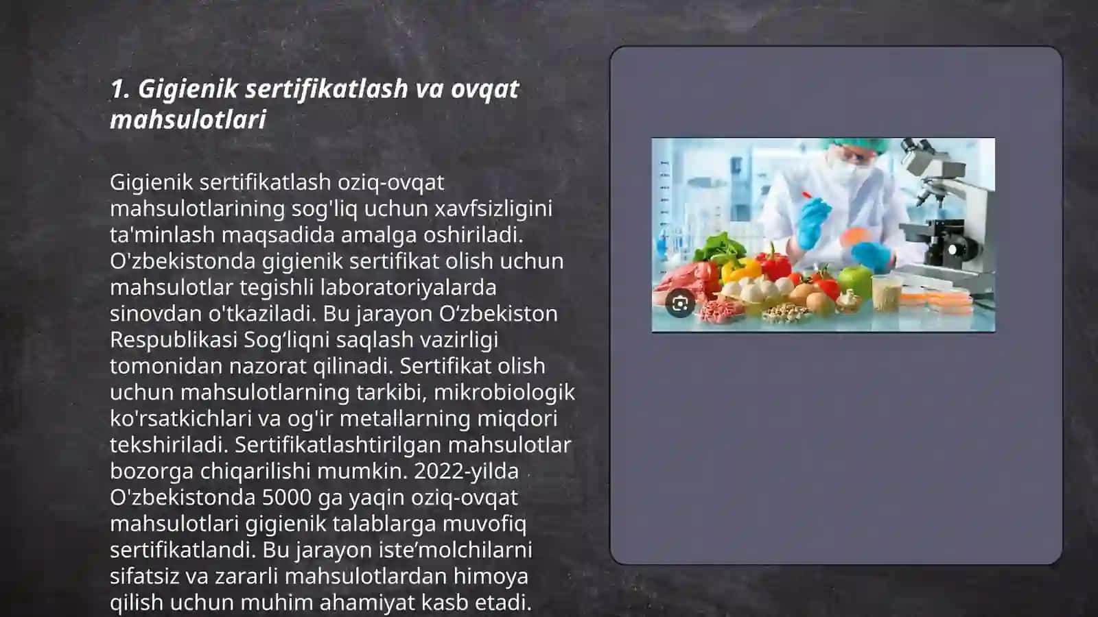 Ovqat mahsulotlarini sifatini gigienik baxolash 3