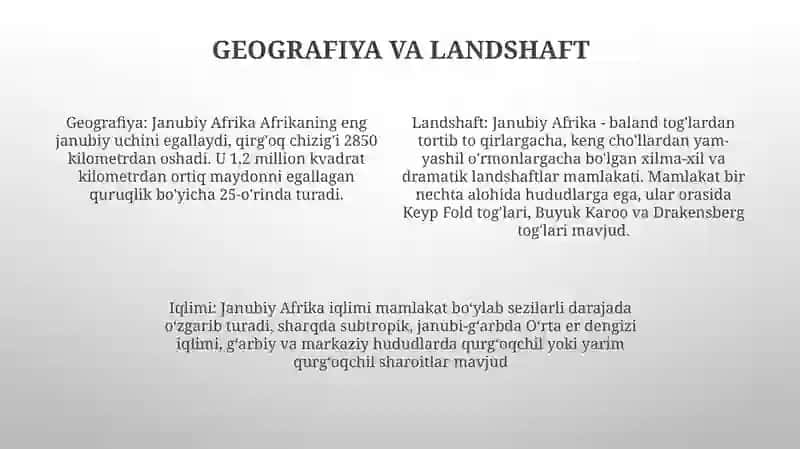 Janubiy Afrika Princessa 3