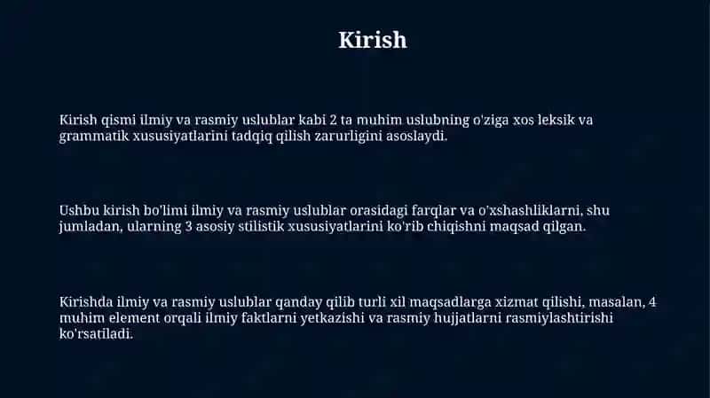 Ilmiy uslub va rasmiy-idoraviy uslublarning leksik-grammatik xususiyatlari 3