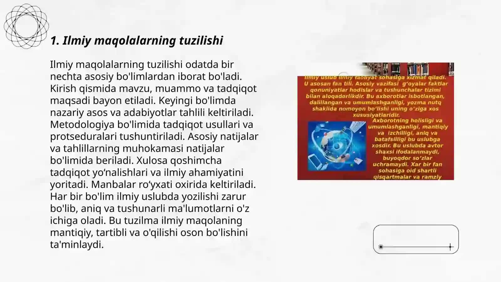 Ilmiy va ommabop maqolalarning farqli xususiyatlarini o'rganish 3