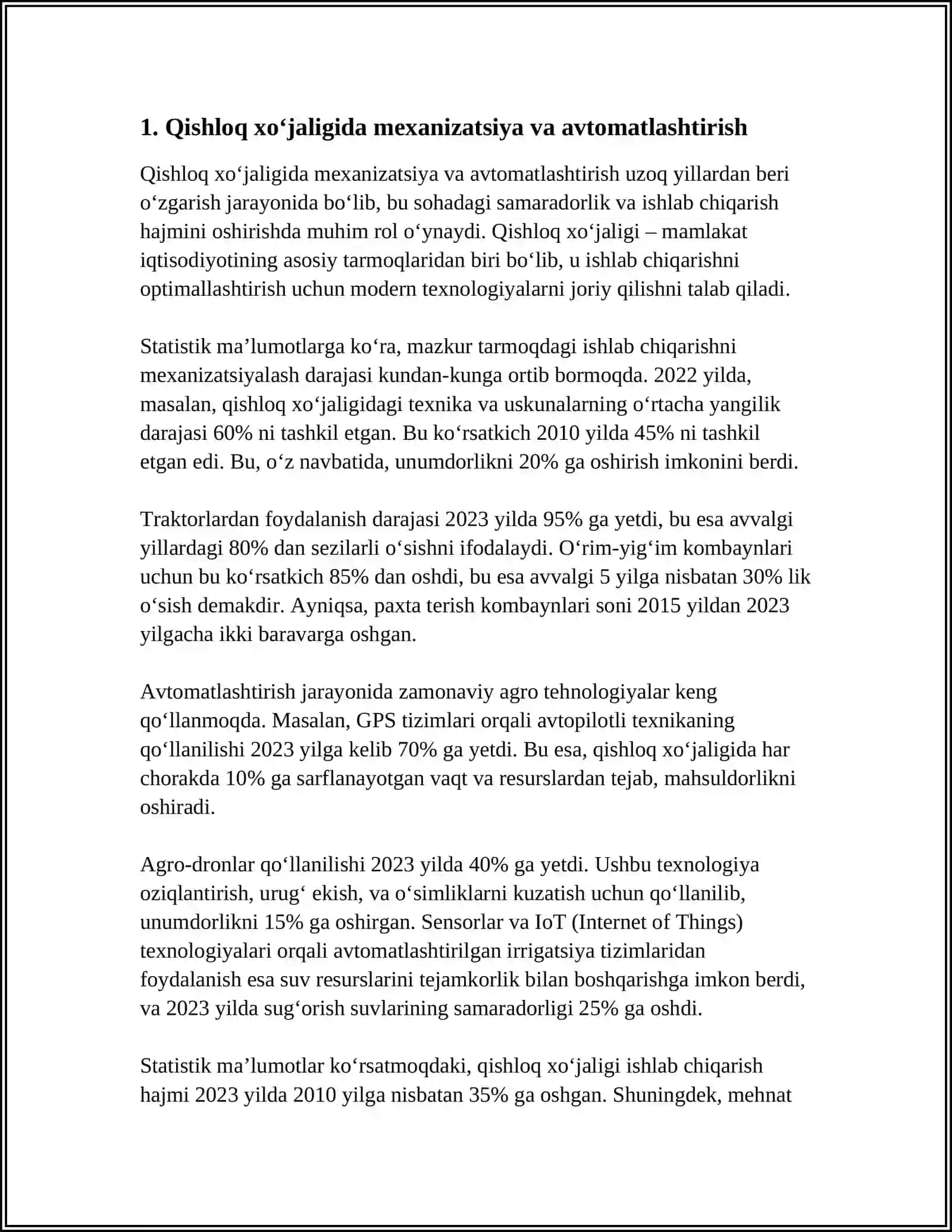 QISHLOQ XOJALIGI VA SANOAT SOHASIDA RIVOJLANISHLAR 3