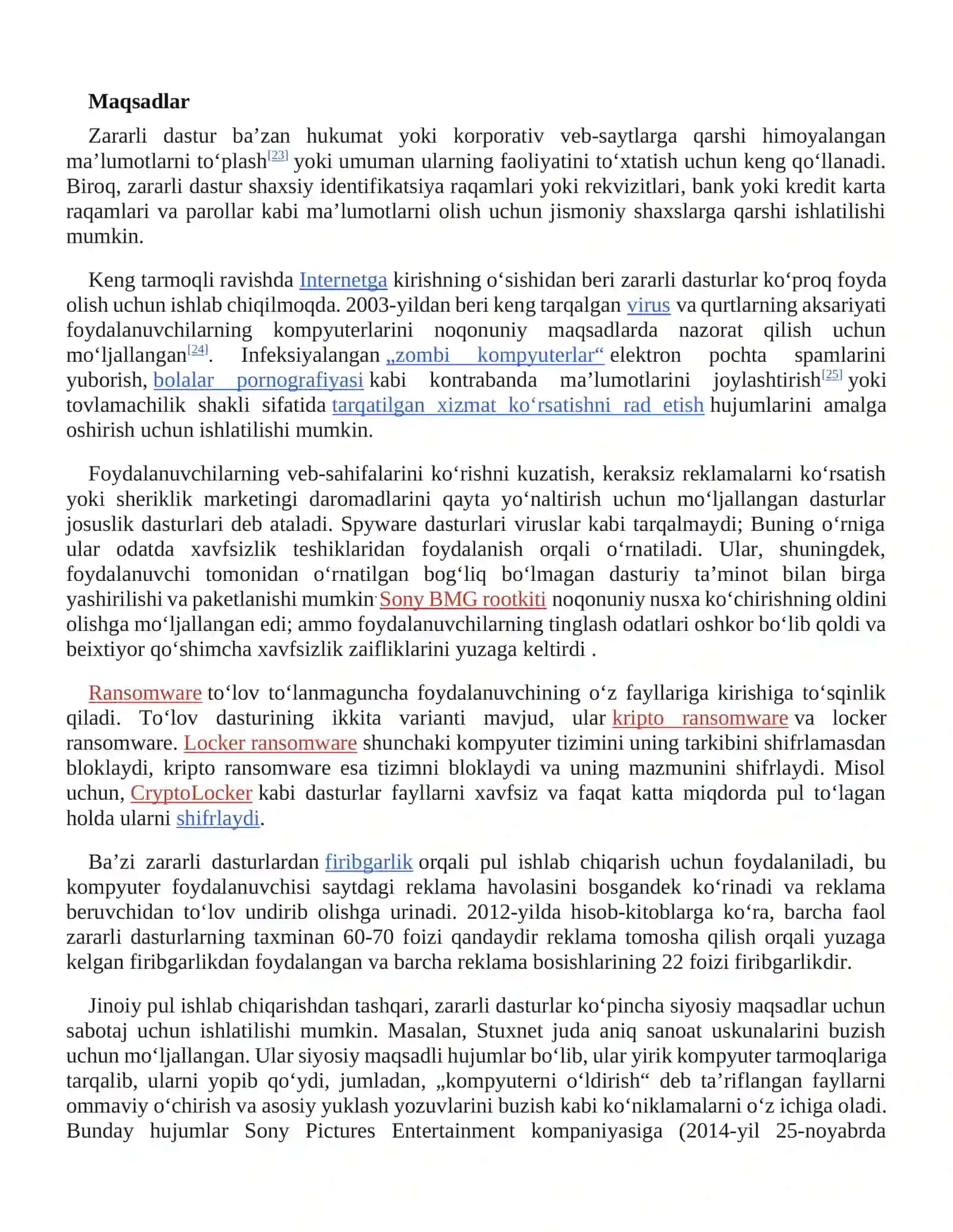 Zararli dasturlar va ularning turlari. Viruslar, botnetlar, troyanlar va rootkitlar 3