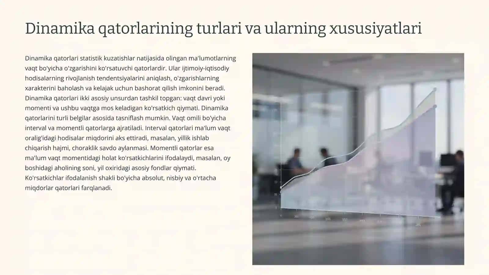 Dinamikani statistik o'rganish usullari 3