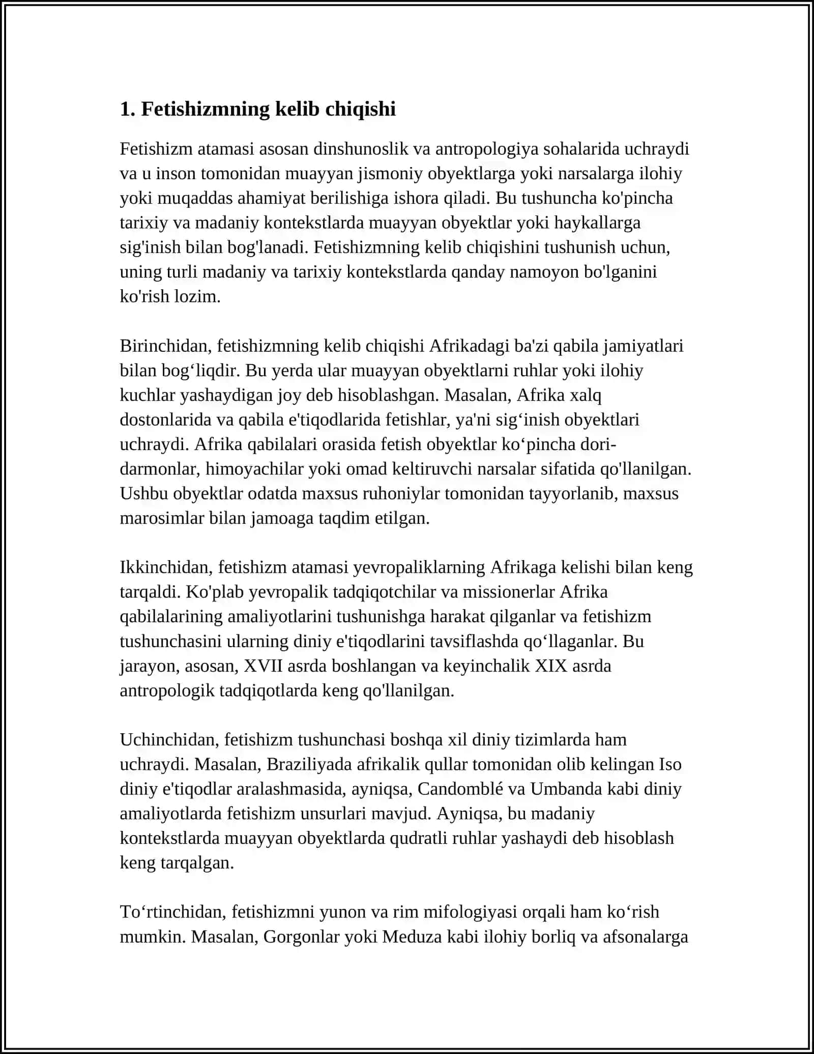 QADIMGI XALQLAR E'TIQODIDA FETISHIZMGA OID MULOHAZALAR 3