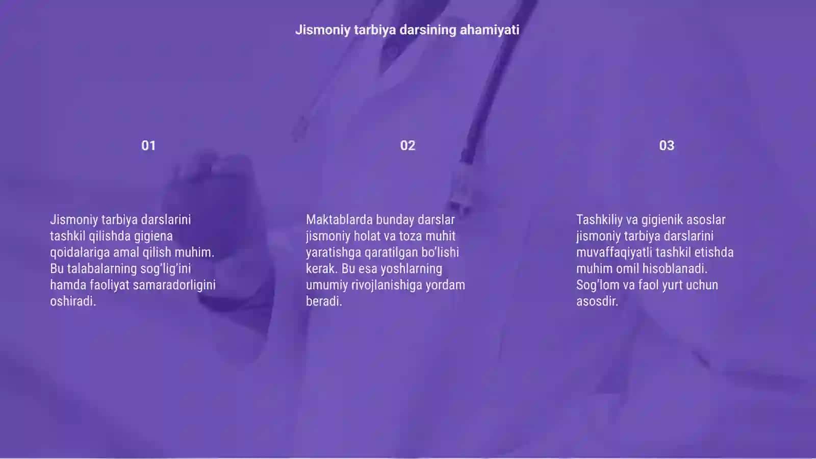 Maktablarda jismoniy tarbiya darsni tashkillashtirishning gigienik asoslari 3