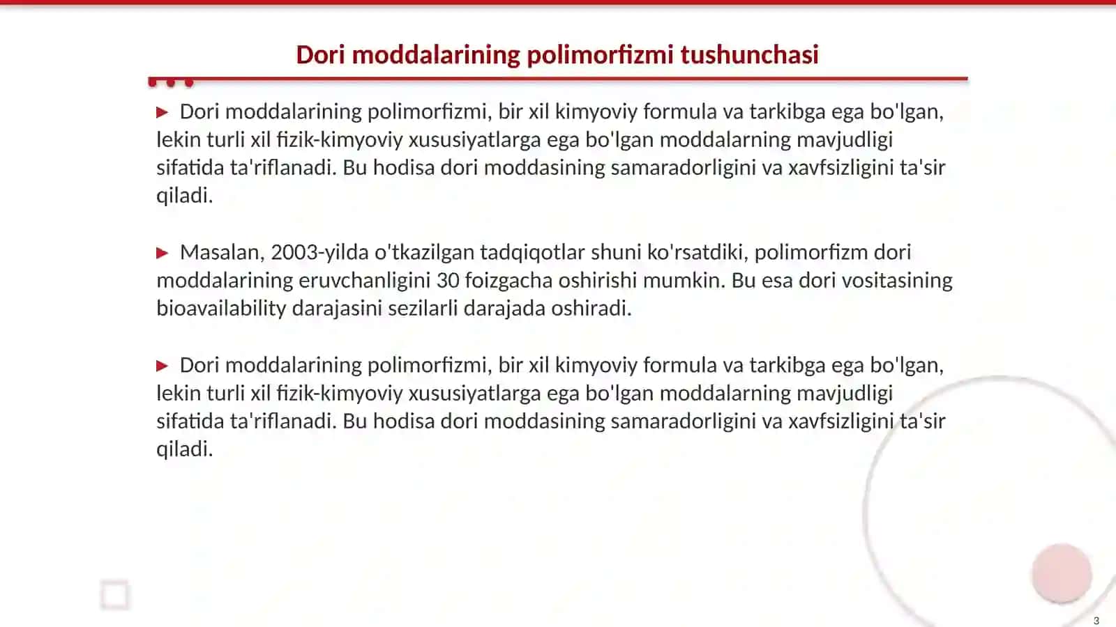 Dori moddalarining polimorfizmi 3
