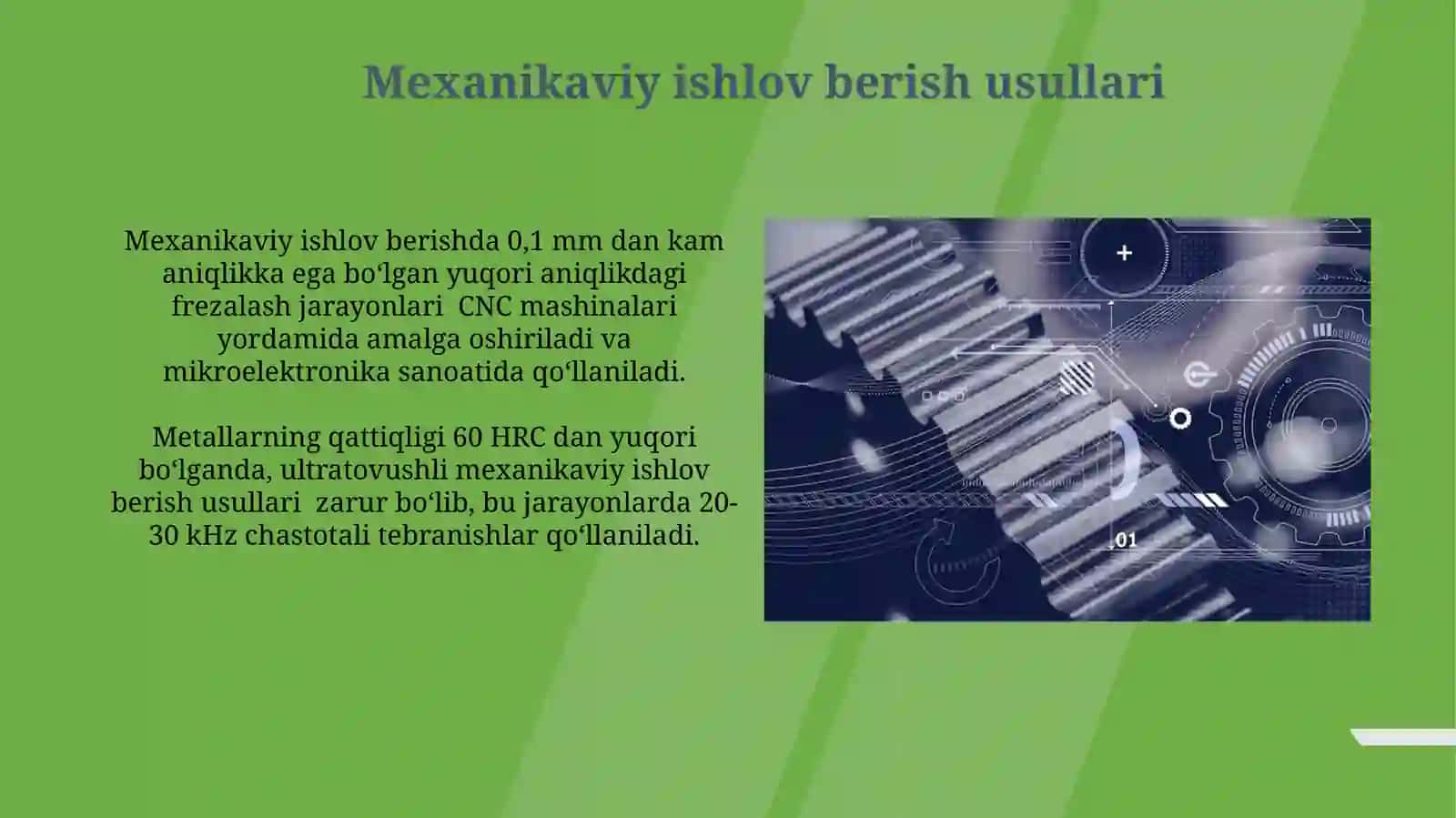 Mexanik Texnologik Jarayonlarning O'ziga Xos Xususiyatlari 3