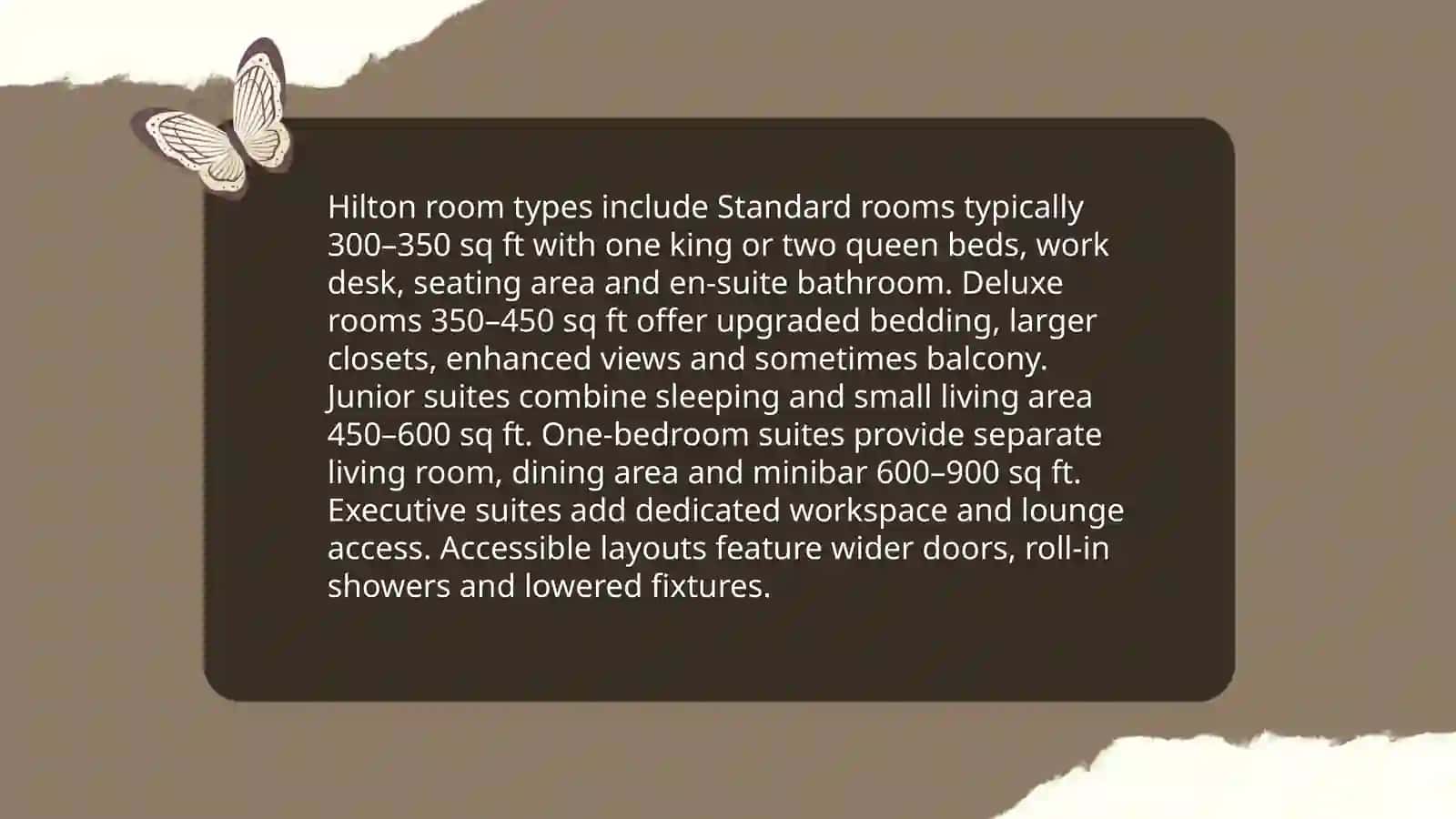 Hilton guest room. Hotel services and location 3