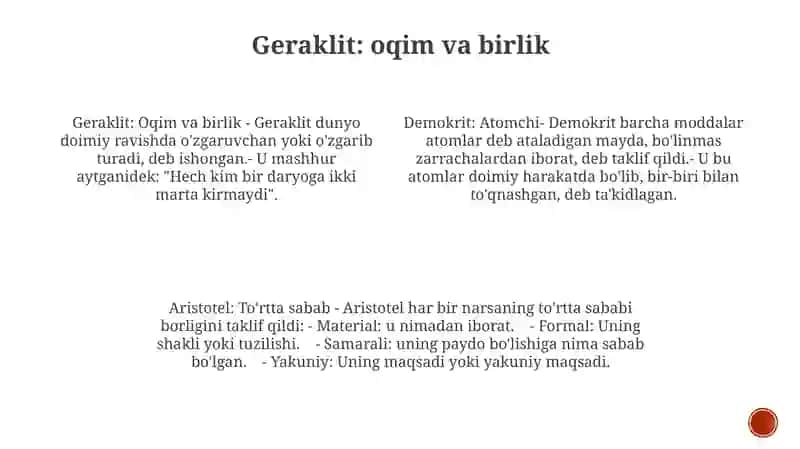 Antik Falsafada Demokrit,Geraklit,Aflotun Va Arastu Ta'Limotlari 3