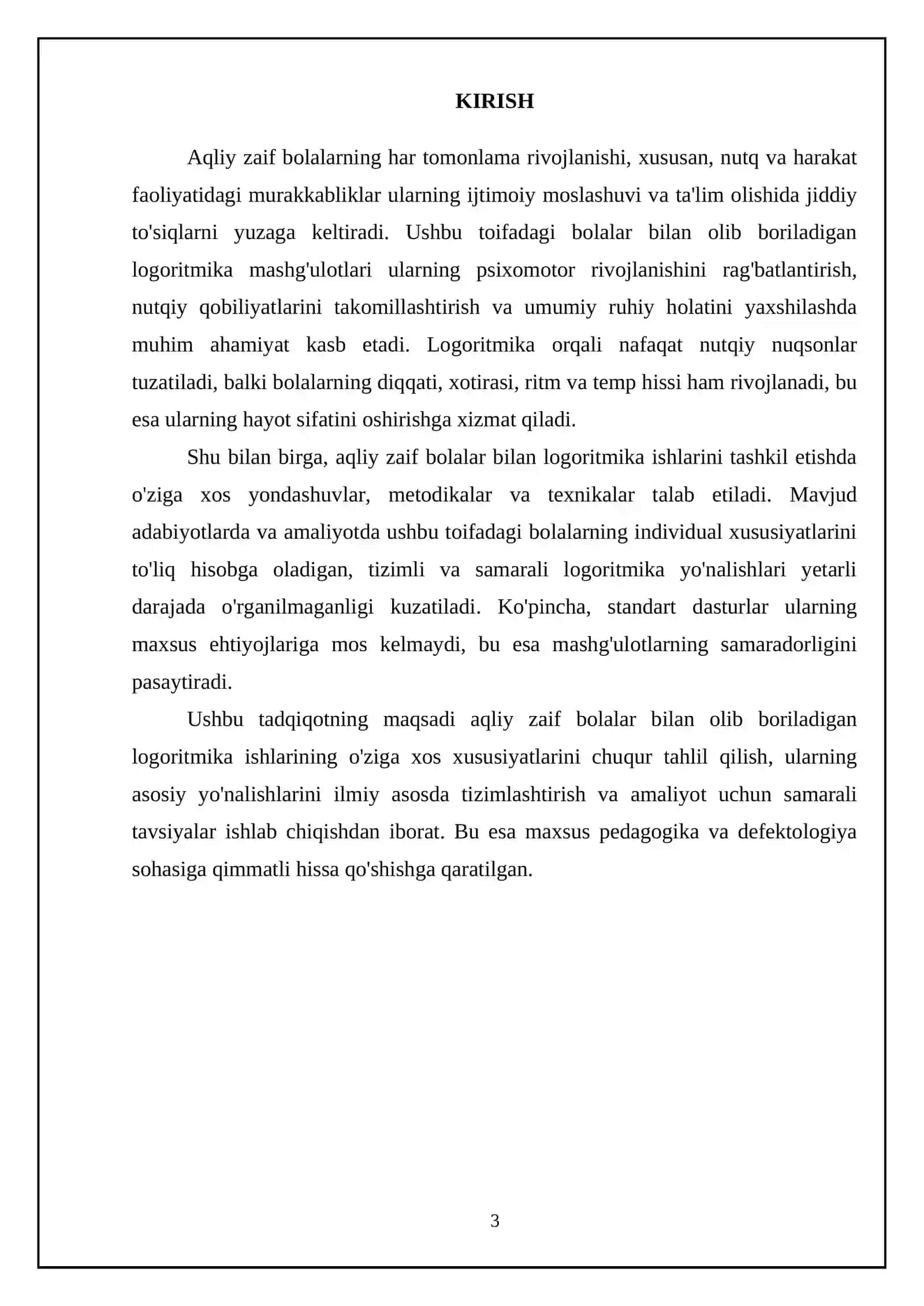 Aqliy zaif bolalar bilan olib boriladigon logoritmika ishlarining o'ziga xos xususiyatlari 3