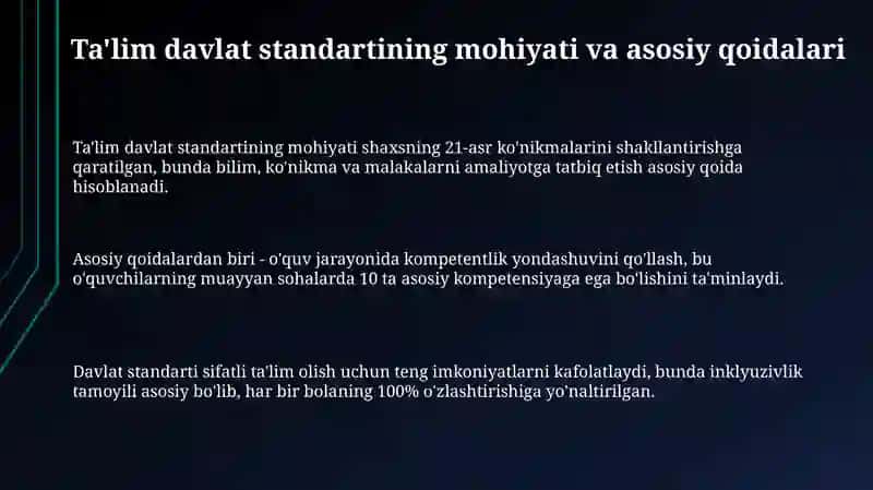 Davlat taʼlim standarti mazmun va mohiyati 3