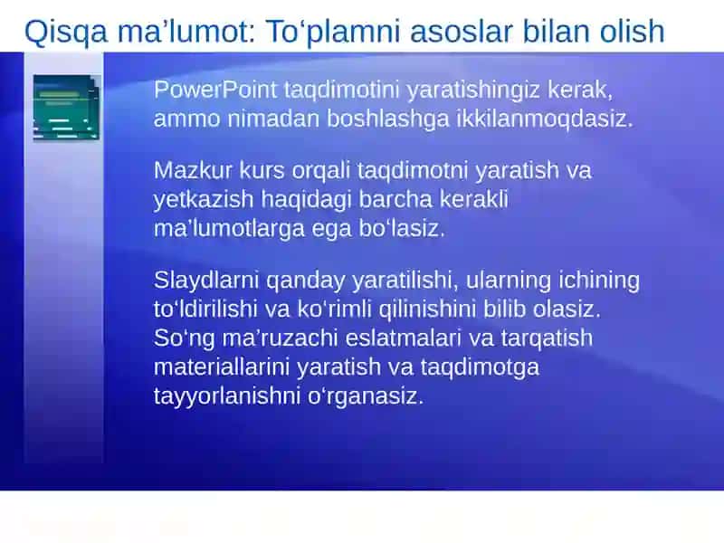 Microsoft®OfficePowerPoint®2007nio‘rganish 3