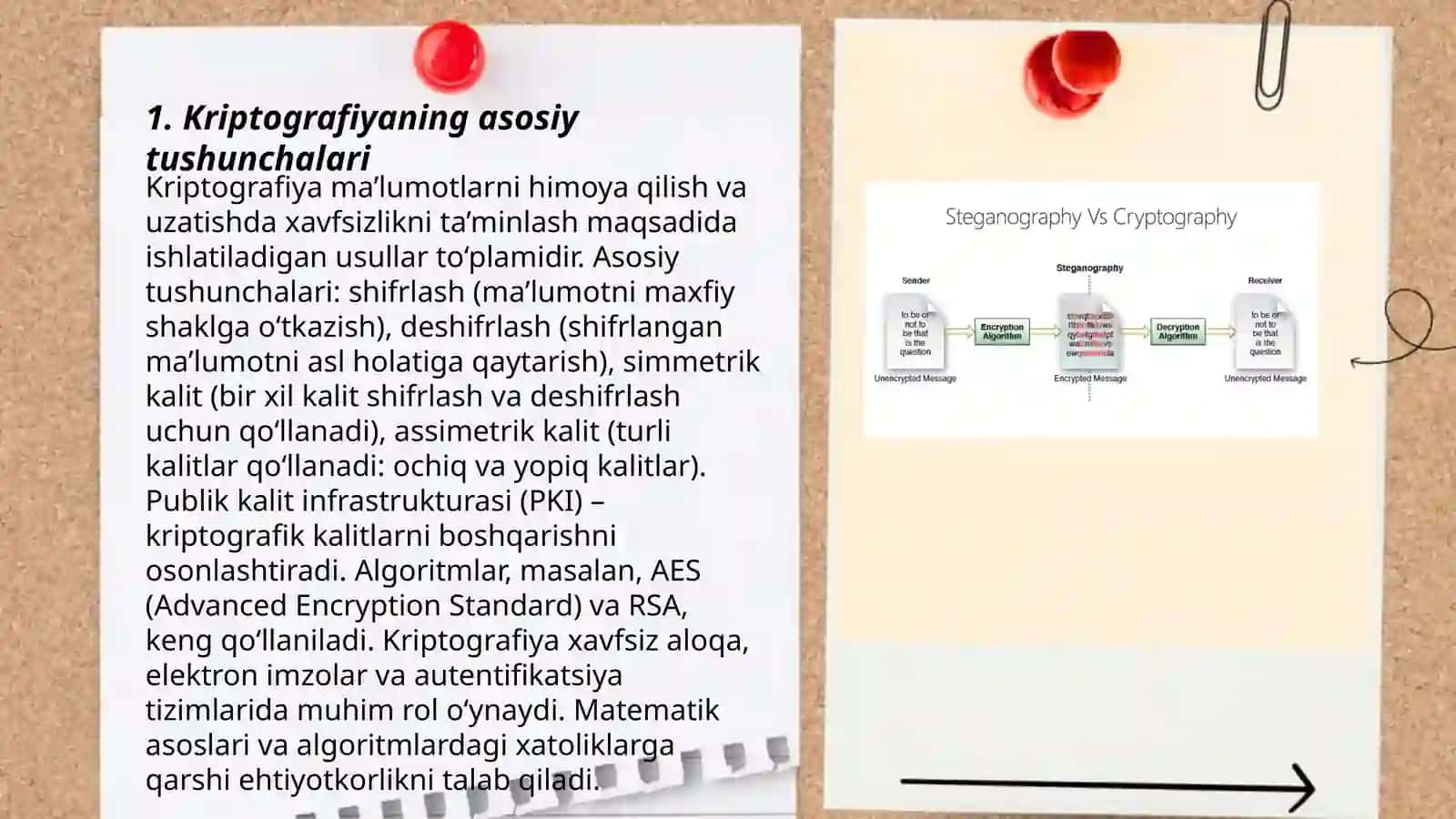 Kriptografiya asoslari, kriptosistema va kriptografik algoritm 3