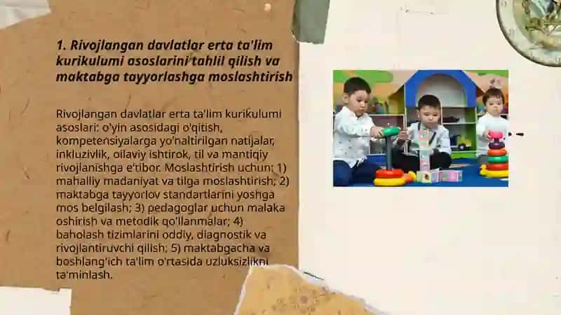 Rivojlangan davlatlar erta ta'lim kurikulumi 3