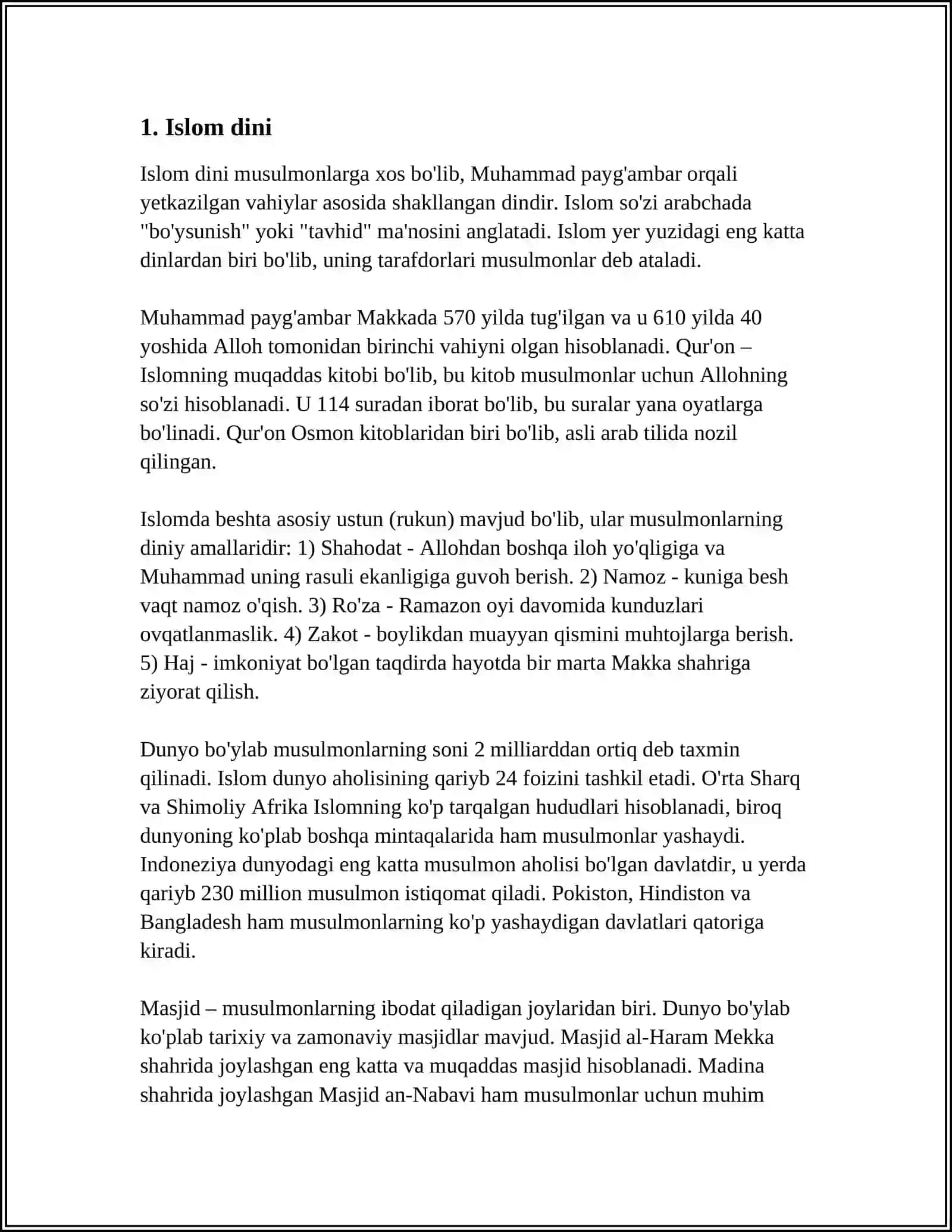MILLIY DINLAR 3