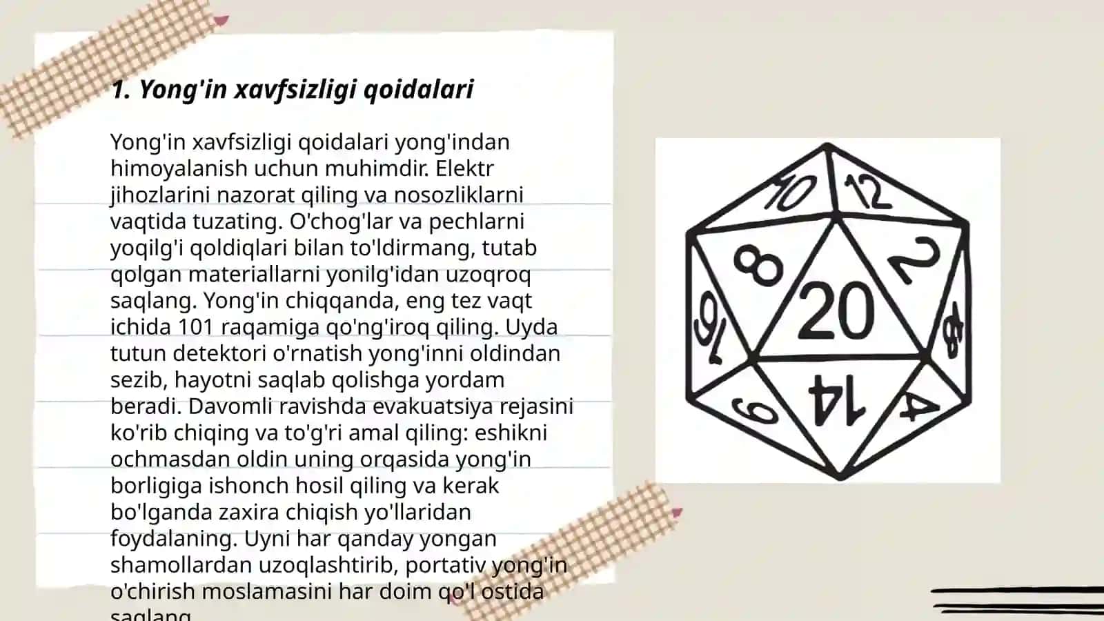 Yong'in xavfsizligi qoidalari 3
