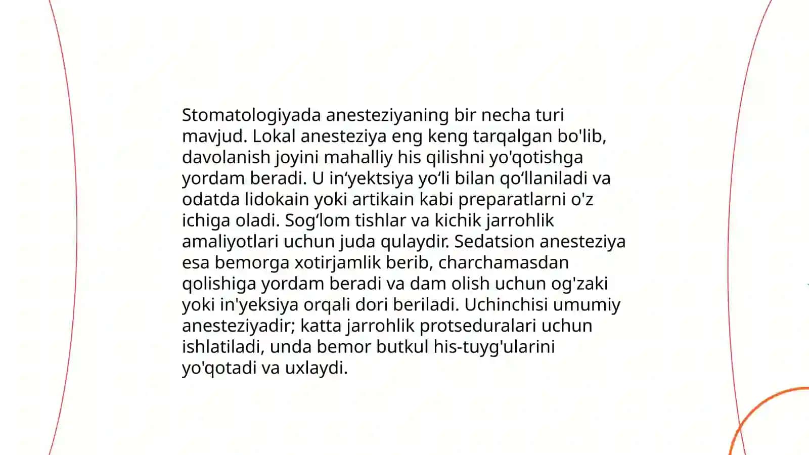 Terapevtik stomatologiyada ogriqsizlantirish usullari 3