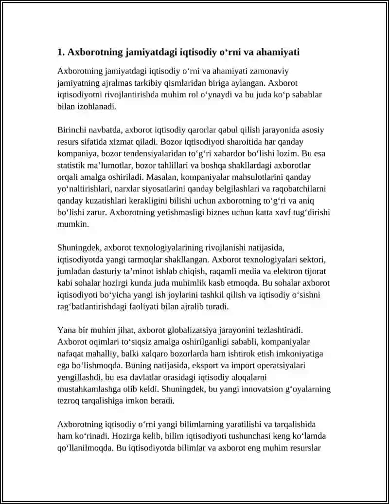 AXBOROTNI JAMIYATDA TUTGAN O‘RNI VA AHAMIYATI 3