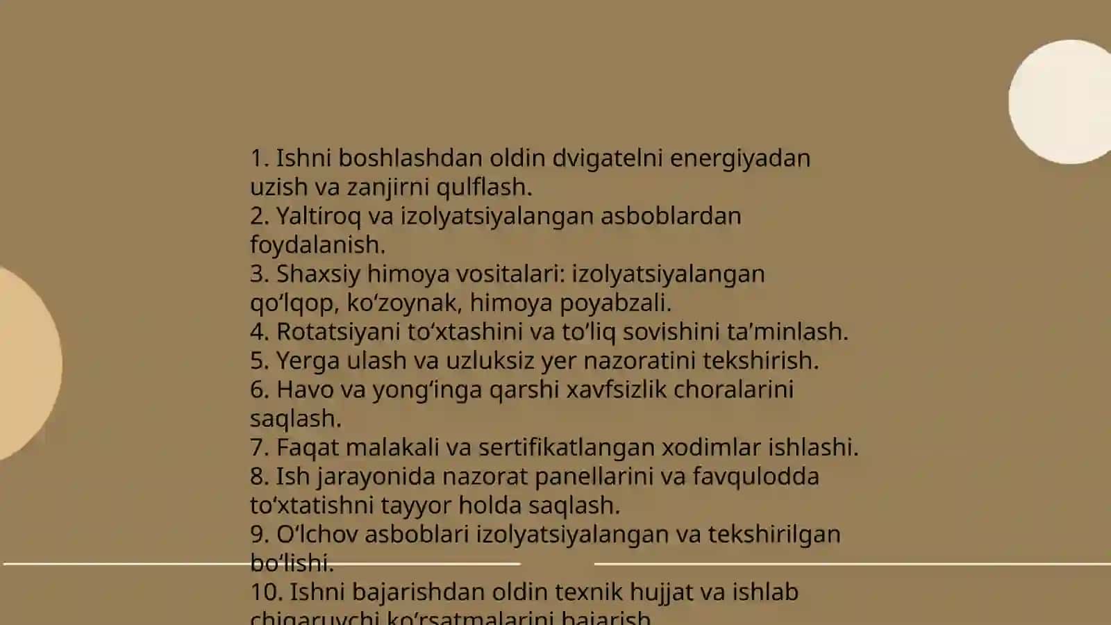 Sinxron dvigatellarga texnik xizmat koʻrsatish tartibi 3