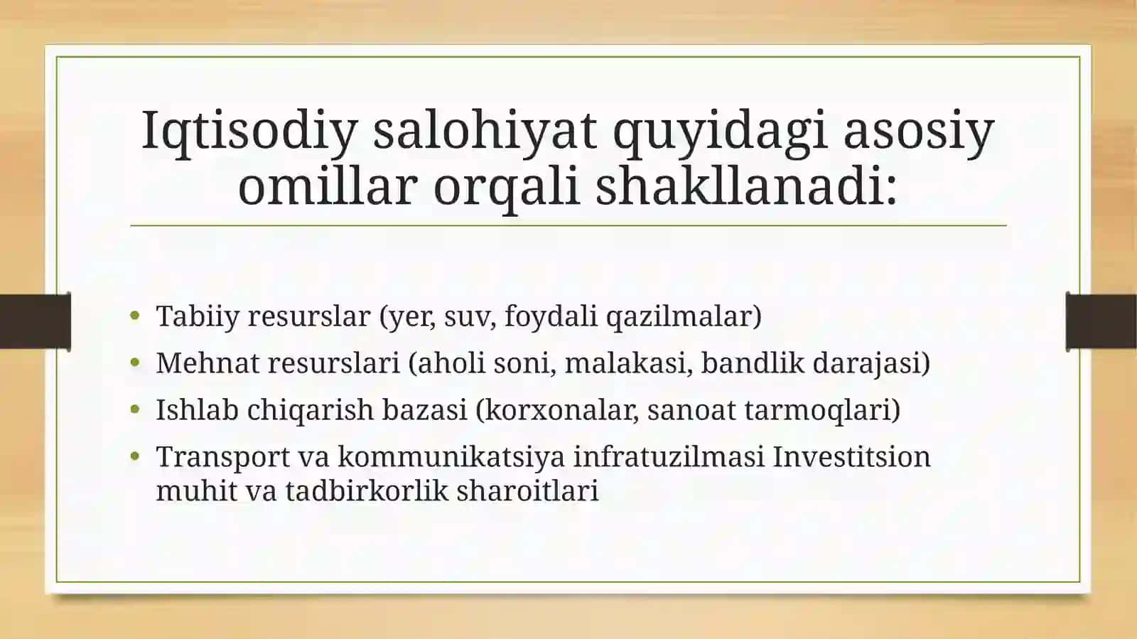 Hududlarning iqtisodiy salohiyatini oshirishga qaratilgan investitsiyalar. 3