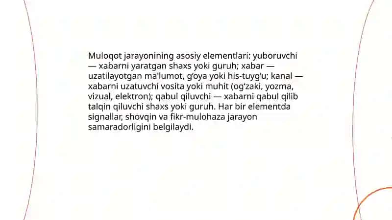Muloqot jarayoni tuzilishi va tipologiyasi 3