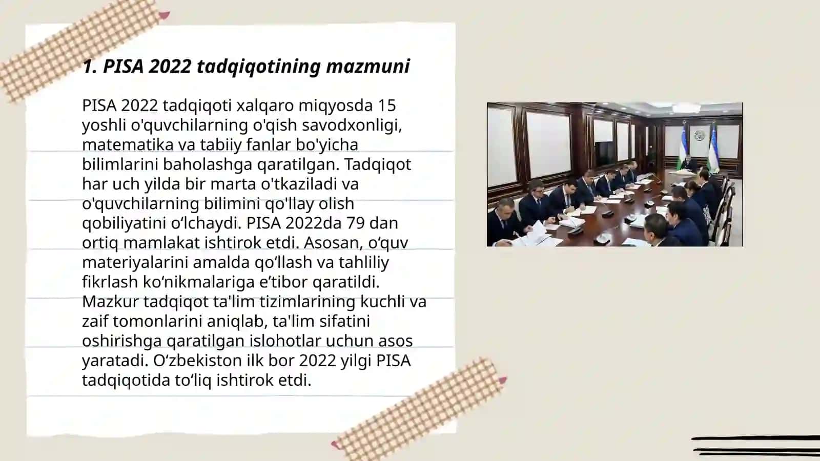 Òzbekiston òquvchilarining PISA 2022 xalqaro tadqiqotidagi natijalari 3