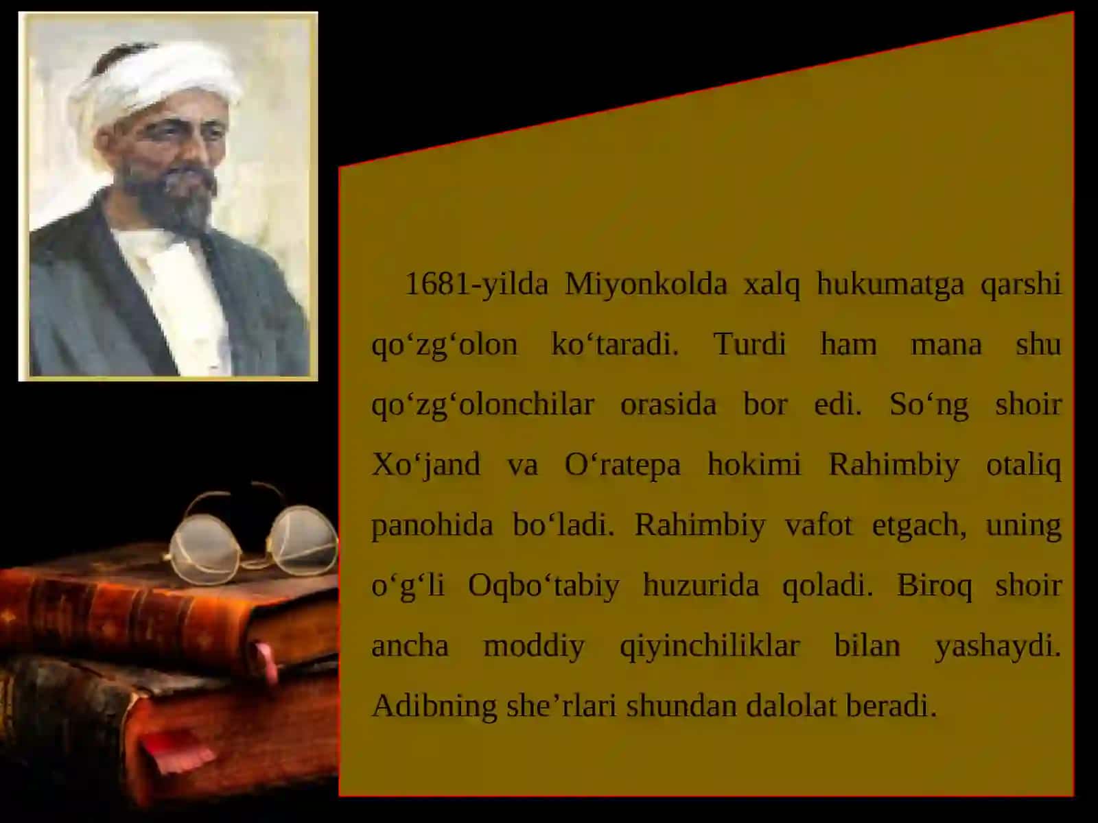 10-sinf Adabiyot fanidan Turdi Farog'iy dars taqdimot 3