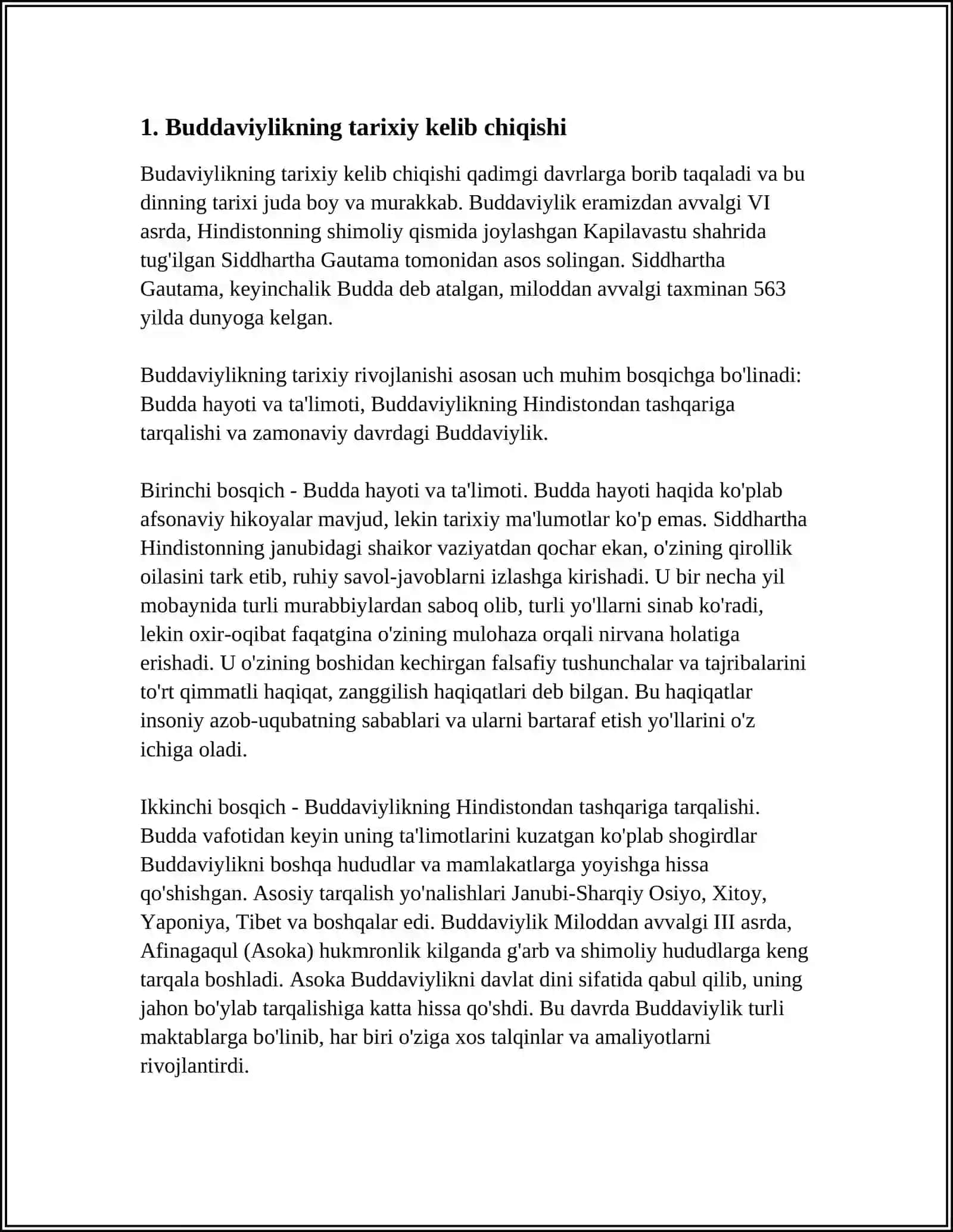 BUDDAVIYLIK DINI VA TAʼLIMOTI 3