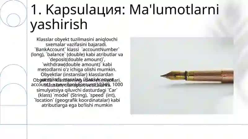 Obyektga yo'naltirilgan dasturlash asoslari 3
