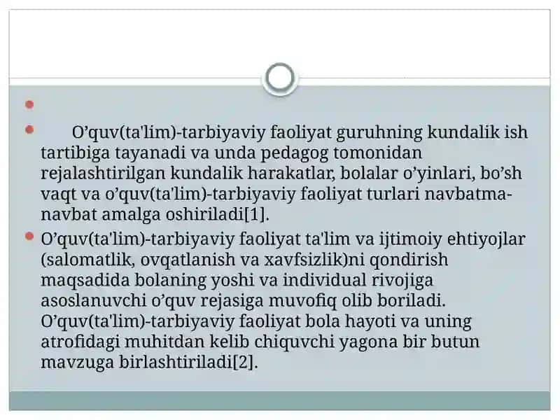 Tarbiyachining shaxsiy ish rejasi 3