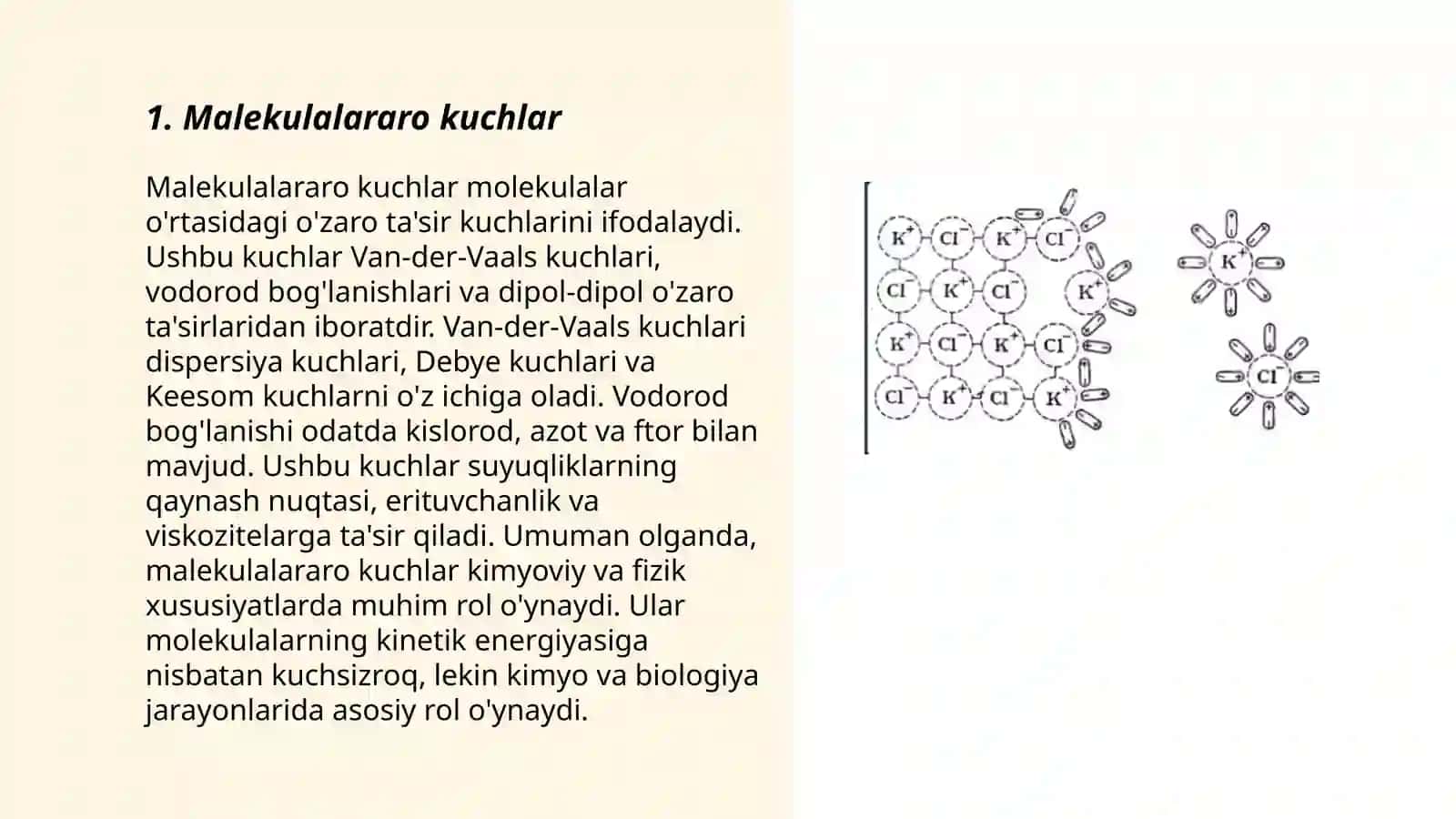 Malekulalararo ta'sir va uning xillari 3