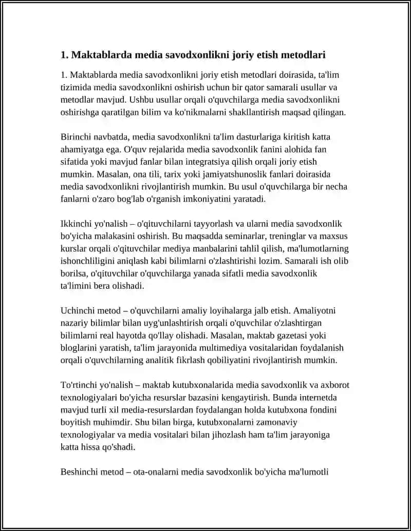 MEDIA SAVODXONLIKNI QANDAY OSHIRISH MUMKIN? 3