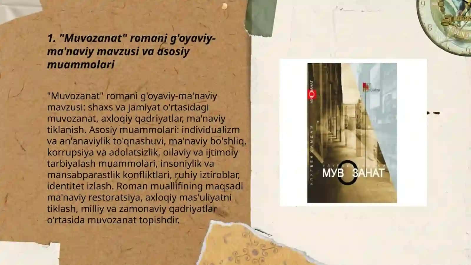 "Muvozanat" romani tahlili 3