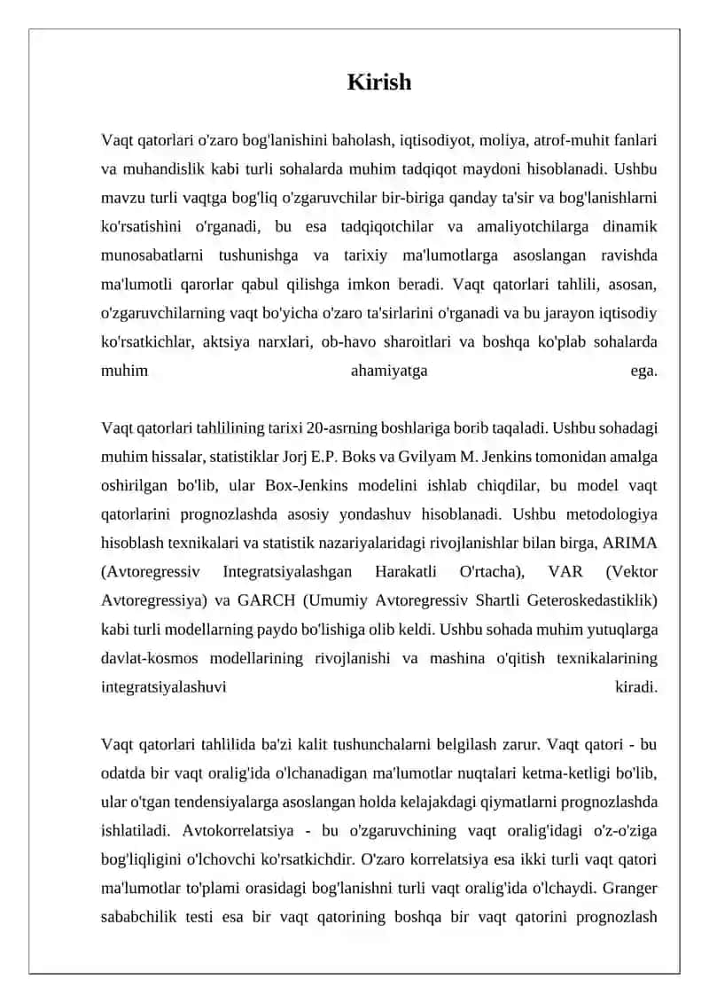 Vaqt qatorlari tahlili 3