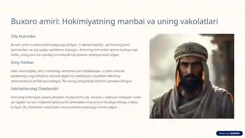 Buxoro amirligining davlat boshqaruvi 3