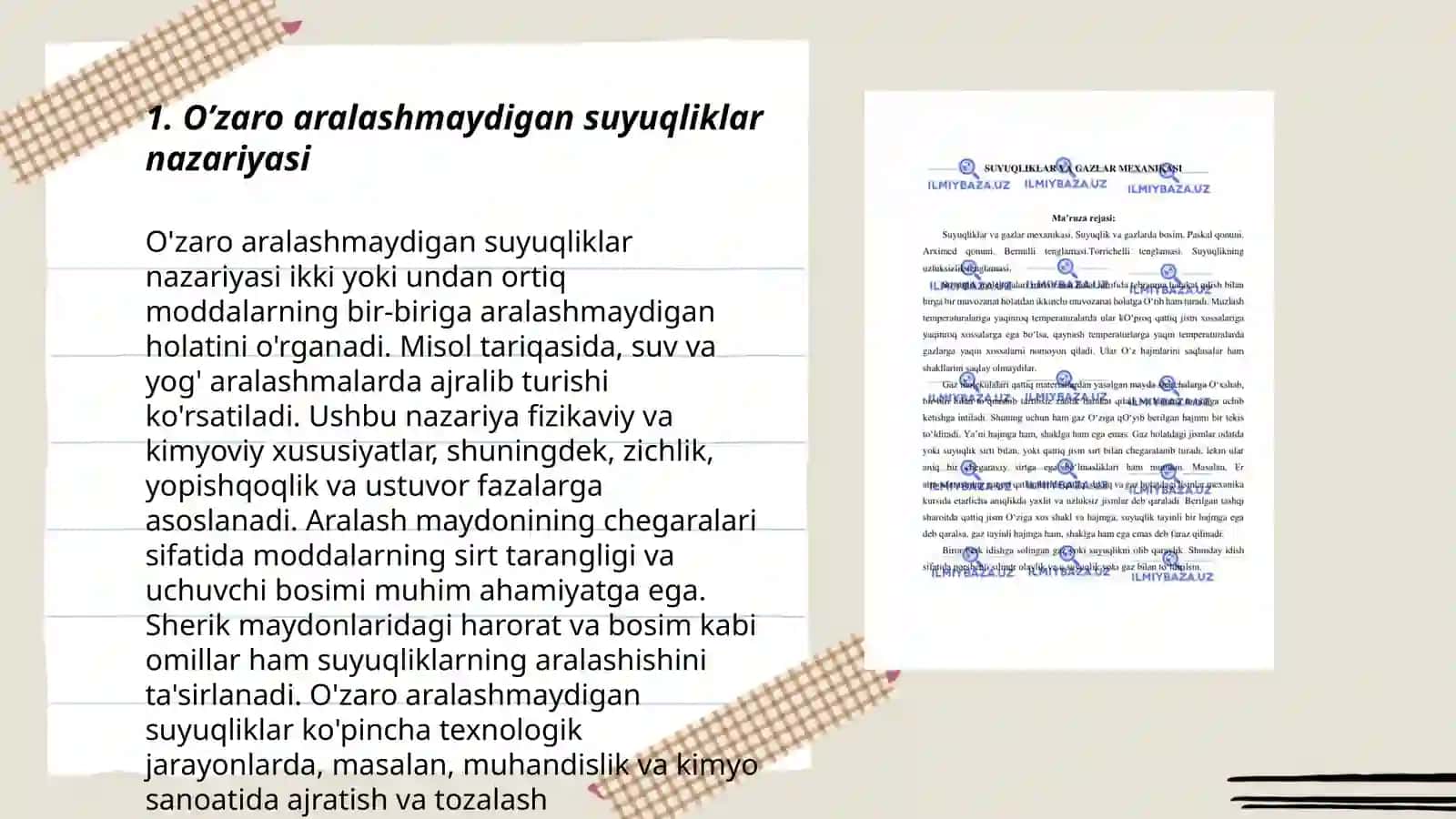 O’zaro aralashmaydigan suyuqliklar chegarasida uchinchi komponent.Taqsimlanish qonuni.Ekstraksiya 3