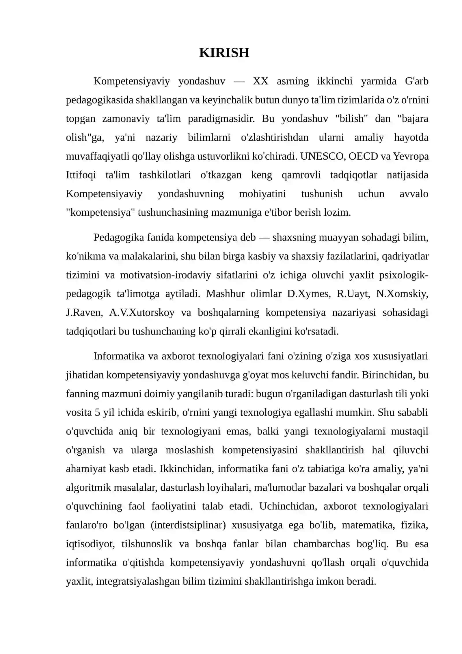 Informatika va axborot texnologiyalarini o’qitishda kompetensiyaviy yondashuv 3