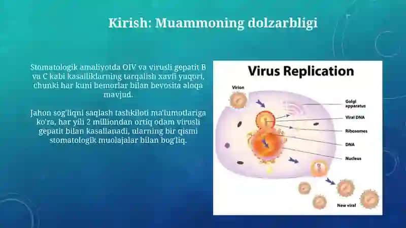 Stomatologik amaliyotda OIV-infeksiyasi va virusli gepatitlarning oldini olish 3