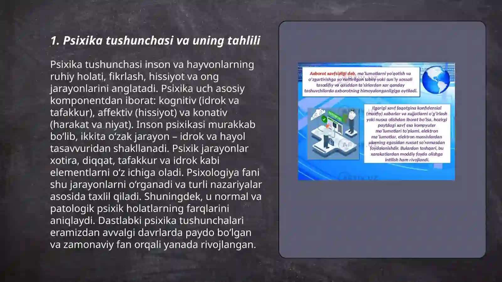 Psixologiya fanining predmeti haqida tushunchalar 3
