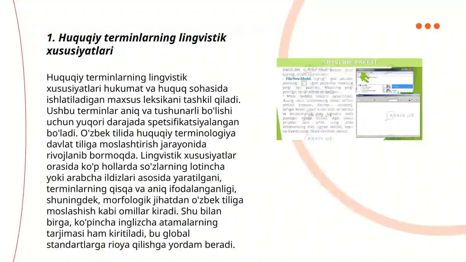 Huquqqa oid terminlarning til va uslubiy xususiyatlari 3