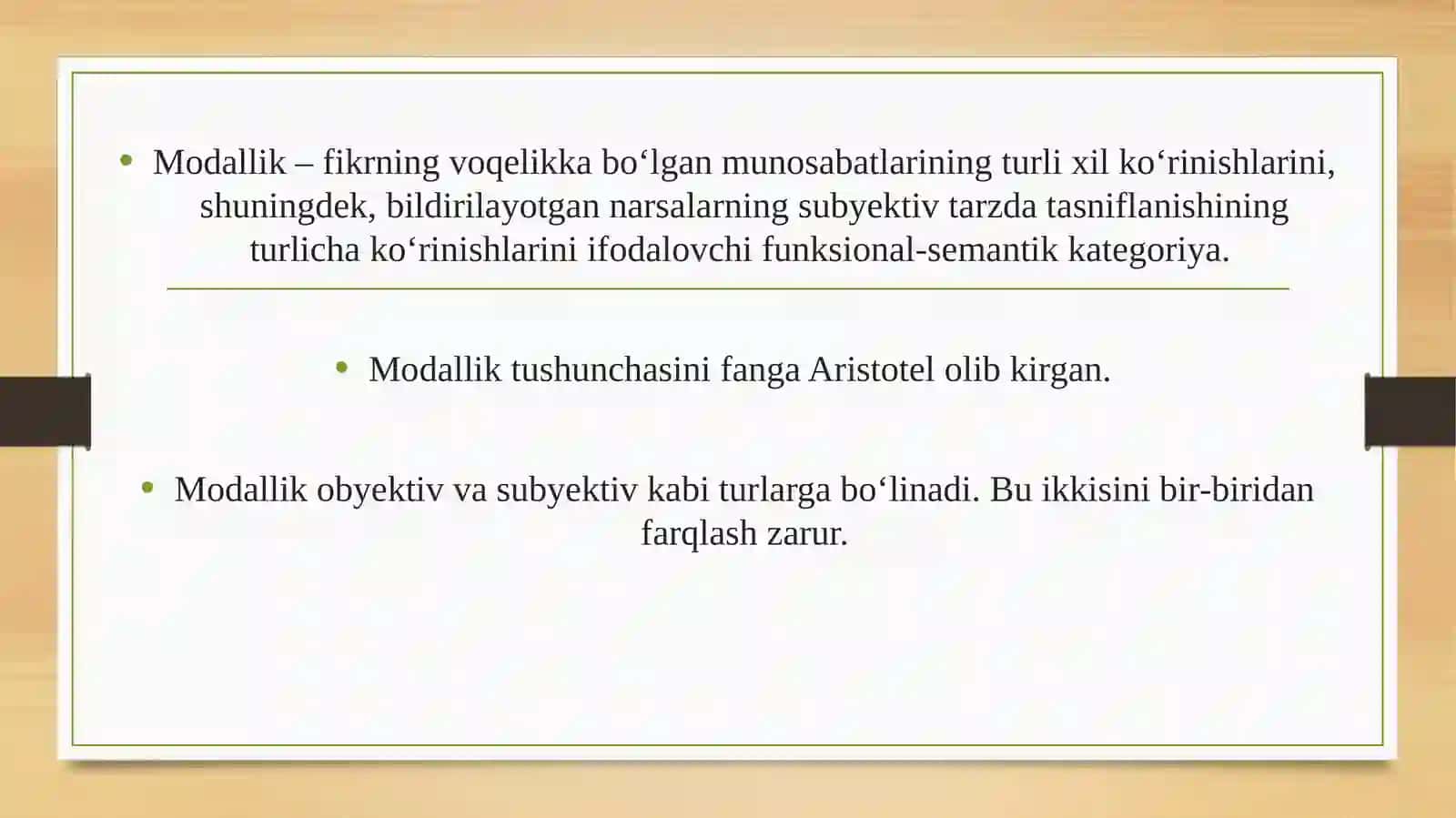 Modallik va kommunikativ va presuppozitsiya aspekti 3