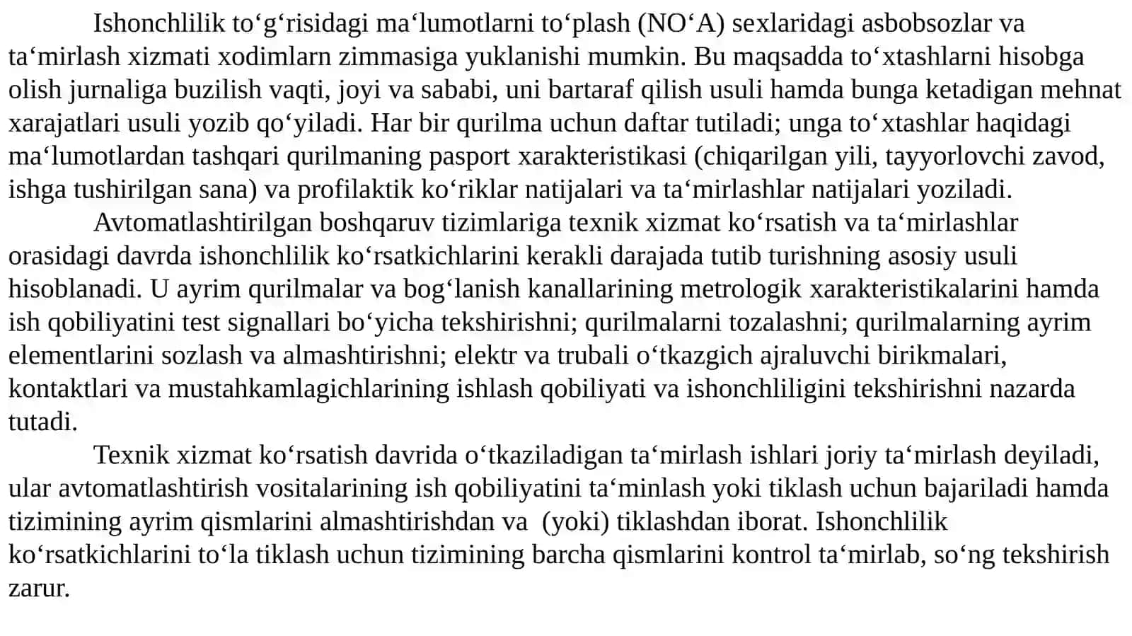 MAVZU. TEXNIK TIZIMLARNING ISHONCHLILIGINI OSHIRISH USULLARI (STRUKTUR VA VAQT BO‘YICHA ZAHIRALASH) 3