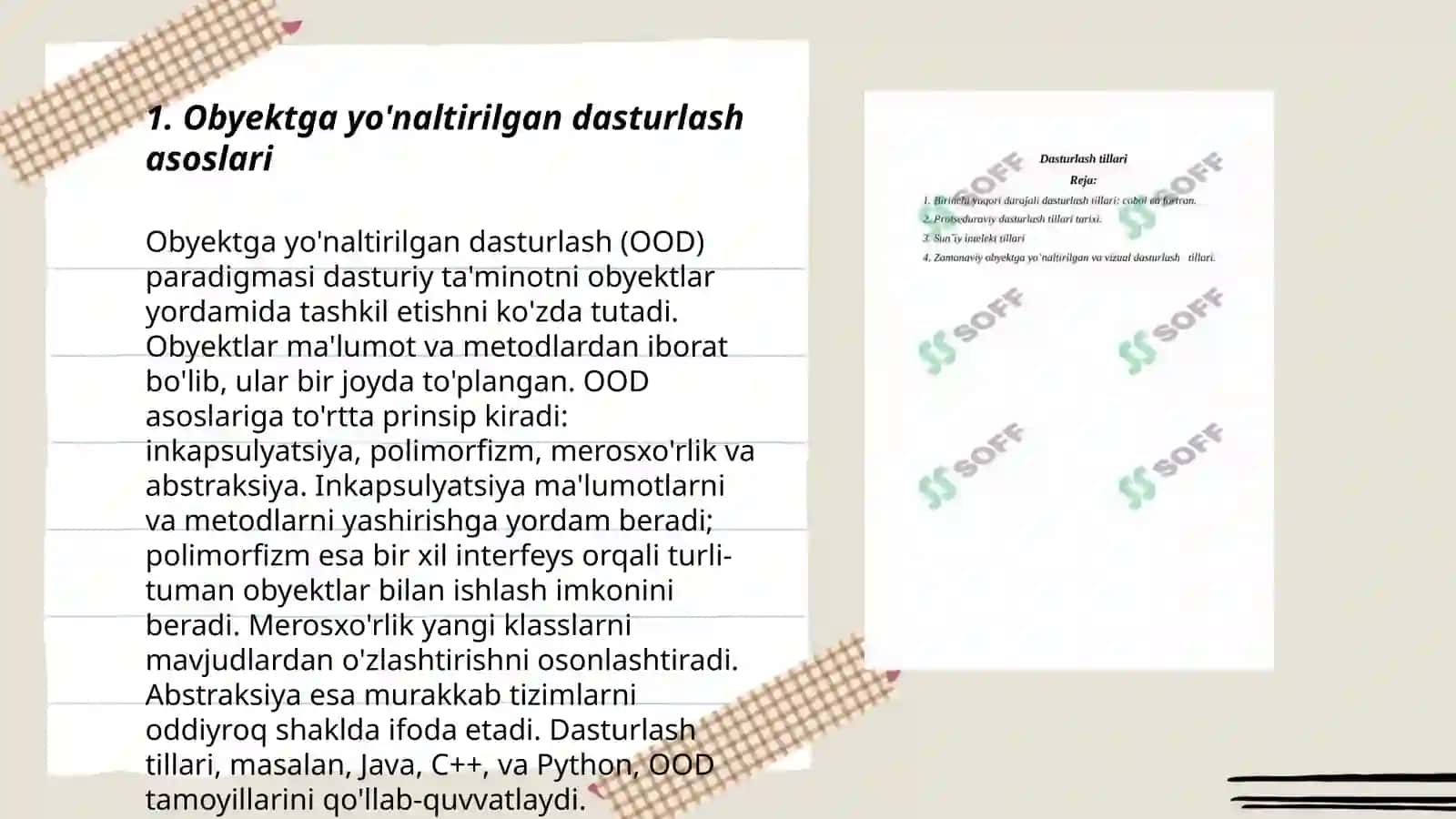 Obyektga yo'naltirilgan dasturlash asoslari 3