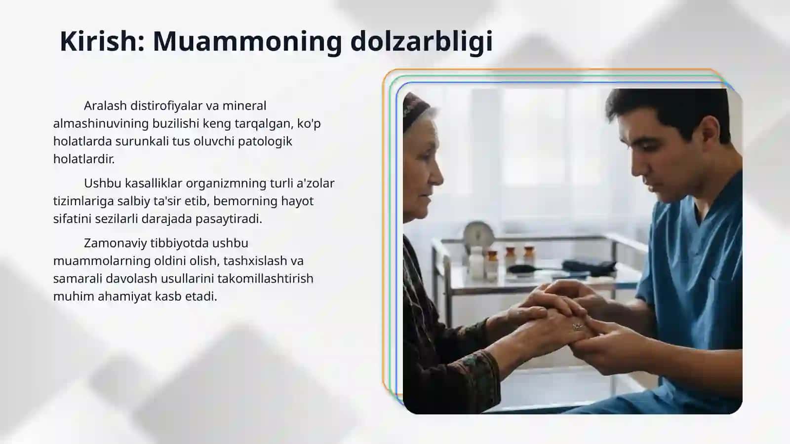 Aralash distirofiyalar, menerallar almashinuvining buzilishlari. 3